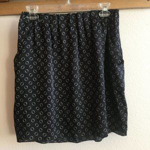 Patterned Satin Uniqlo Skirt w Pockets
